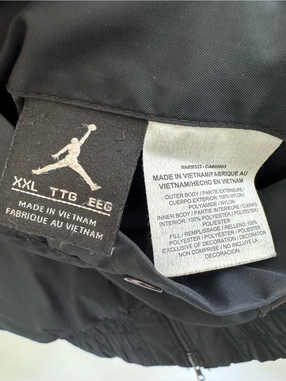 Jordan Fly Vest Reversible Black Cool Grey Camo Insulated Water Repellant
